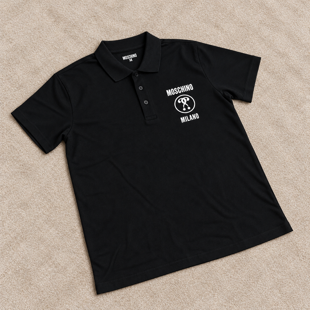Camiseta polo Moschin negro