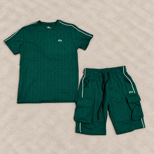 Conjunto corto Lacost verde