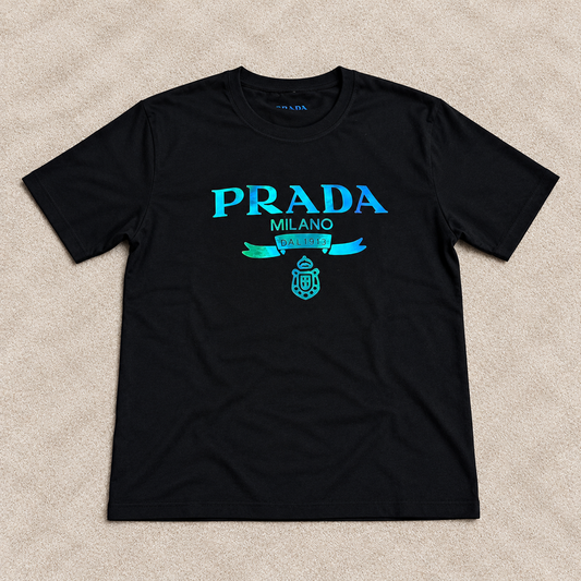 Camiseta prad multicolor negra