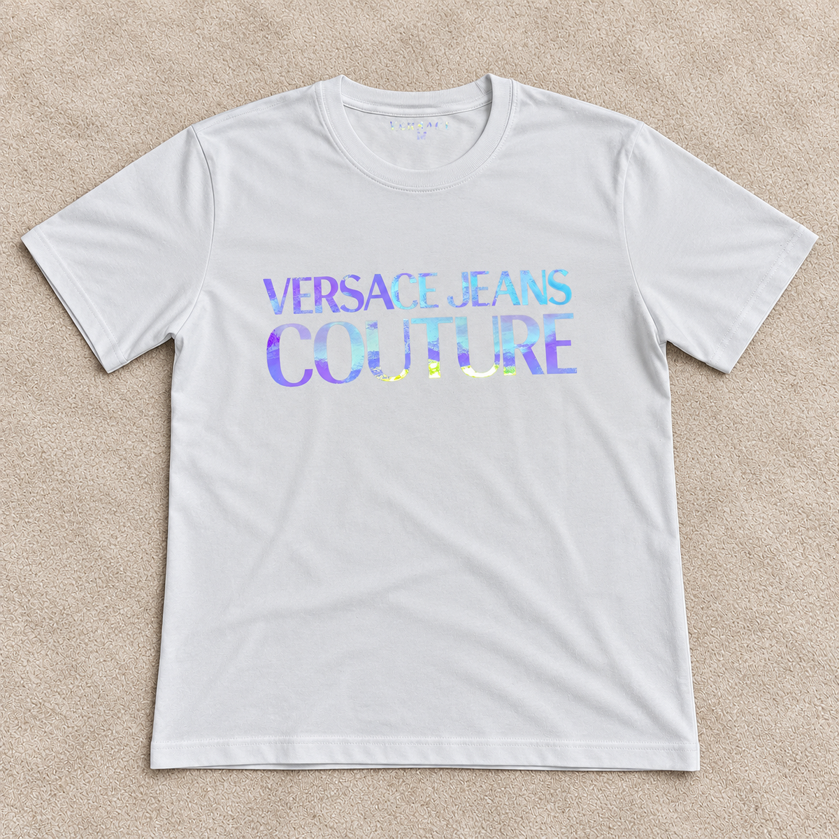 Camiseta versac multicolor blanca