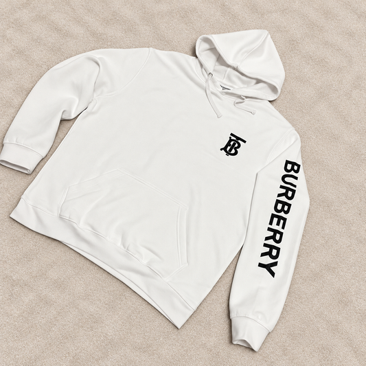 Sudadera Burberr manga blanca