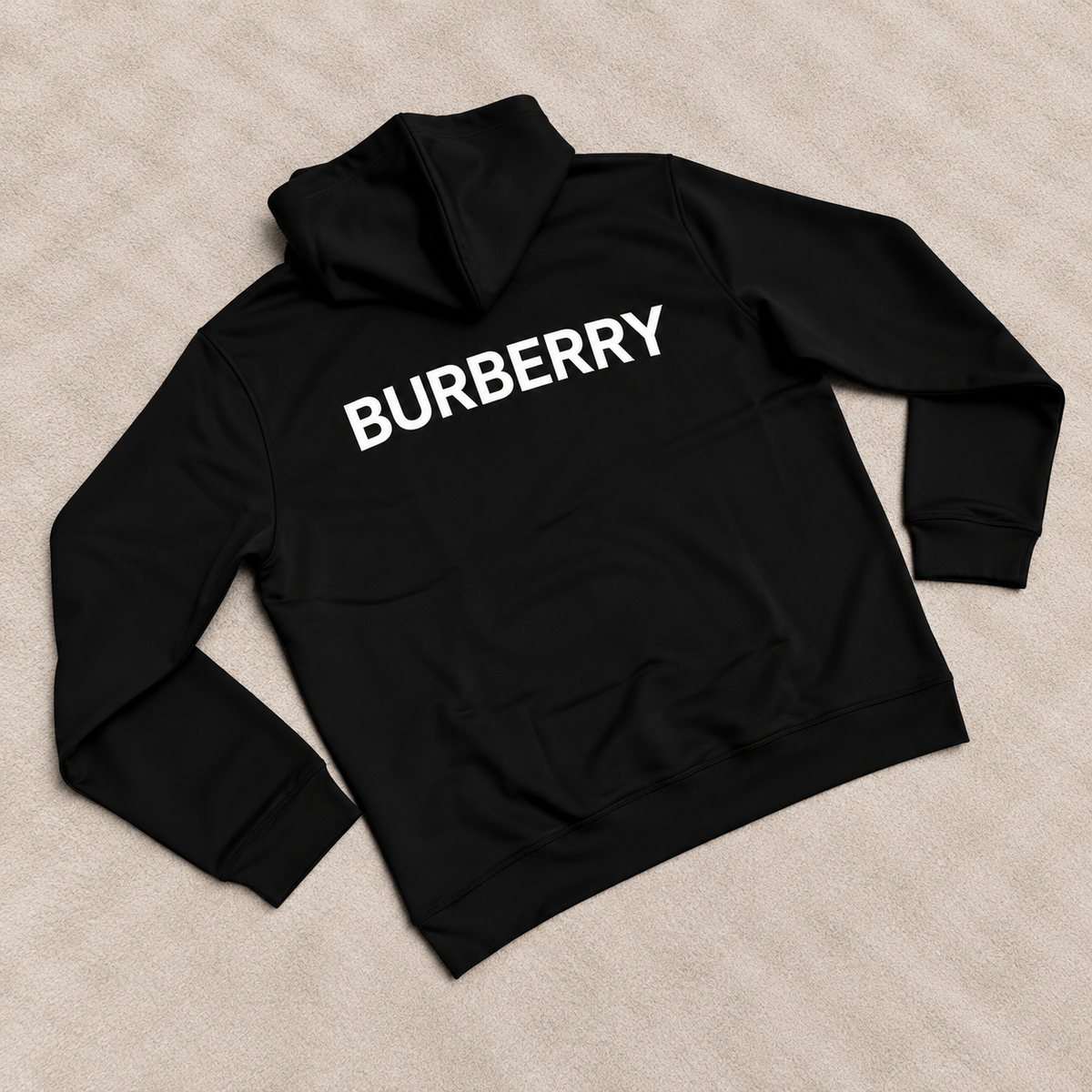 Sudadera Burberr logo espalda negra