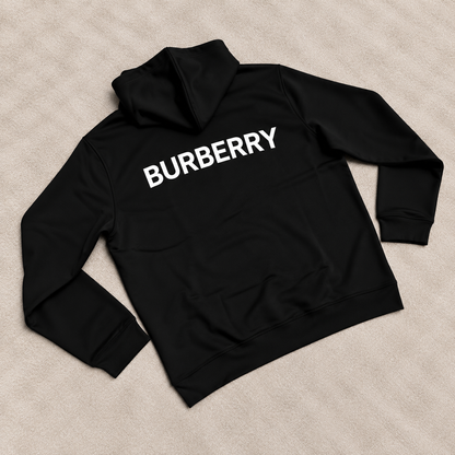 Sudadera Burberr logo espalda negra