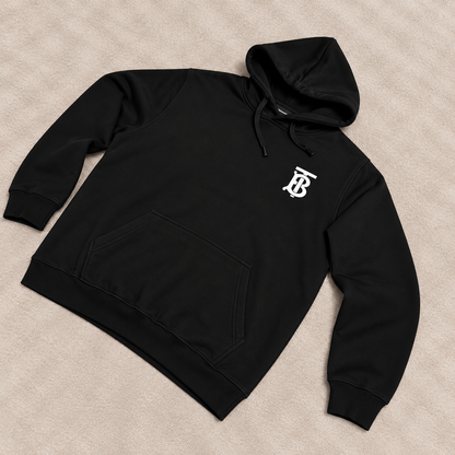 Sudadera Burberr logo espalda negra