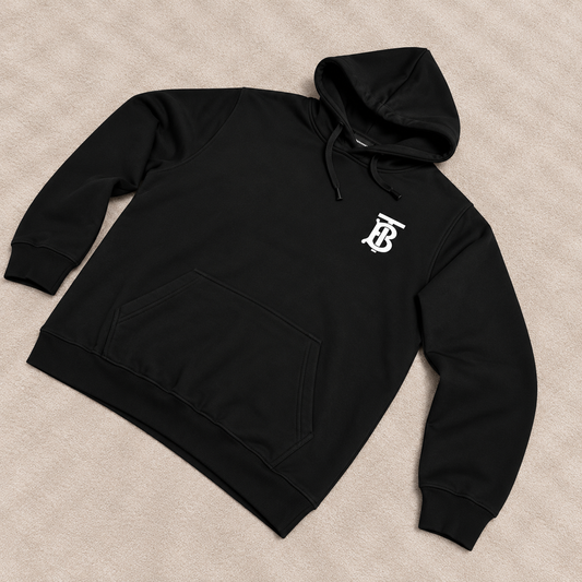 Sudadera Burberr logo espalda negra